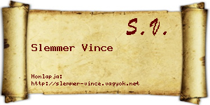 Slemmer Vince névjegykártya